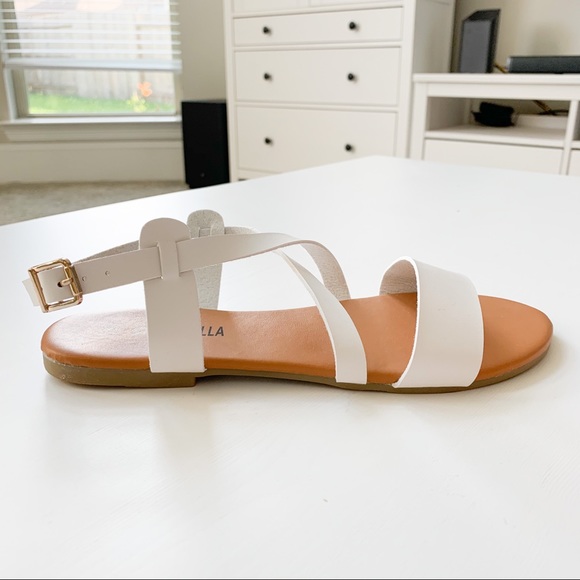 Steven Ella White Cross-Strap Sanda B16509 - Picture 2 of 7